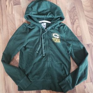 PINK Packers full zip